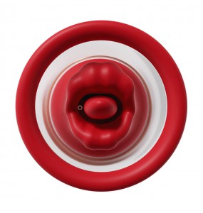 MizzZee - MouthLure Licking Vibrating Breast Cup (Chargeable - Red)